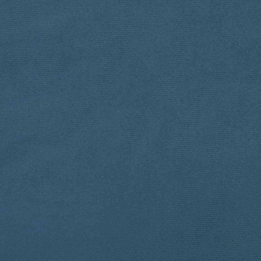 Hoofdbord met randen 203x23x118/128 cm fluweel donkerblauw