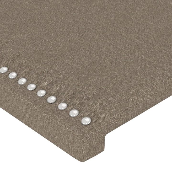 Hoofdbord met randen 83x23x118/128 cm stof taupe