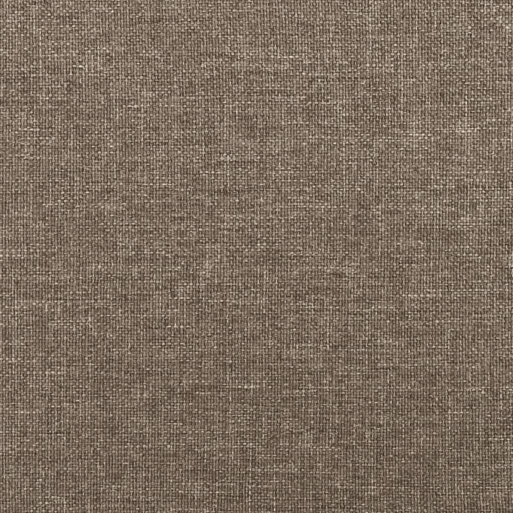 Hoofdbord met randen 203x23x118/128 cm stof taupe