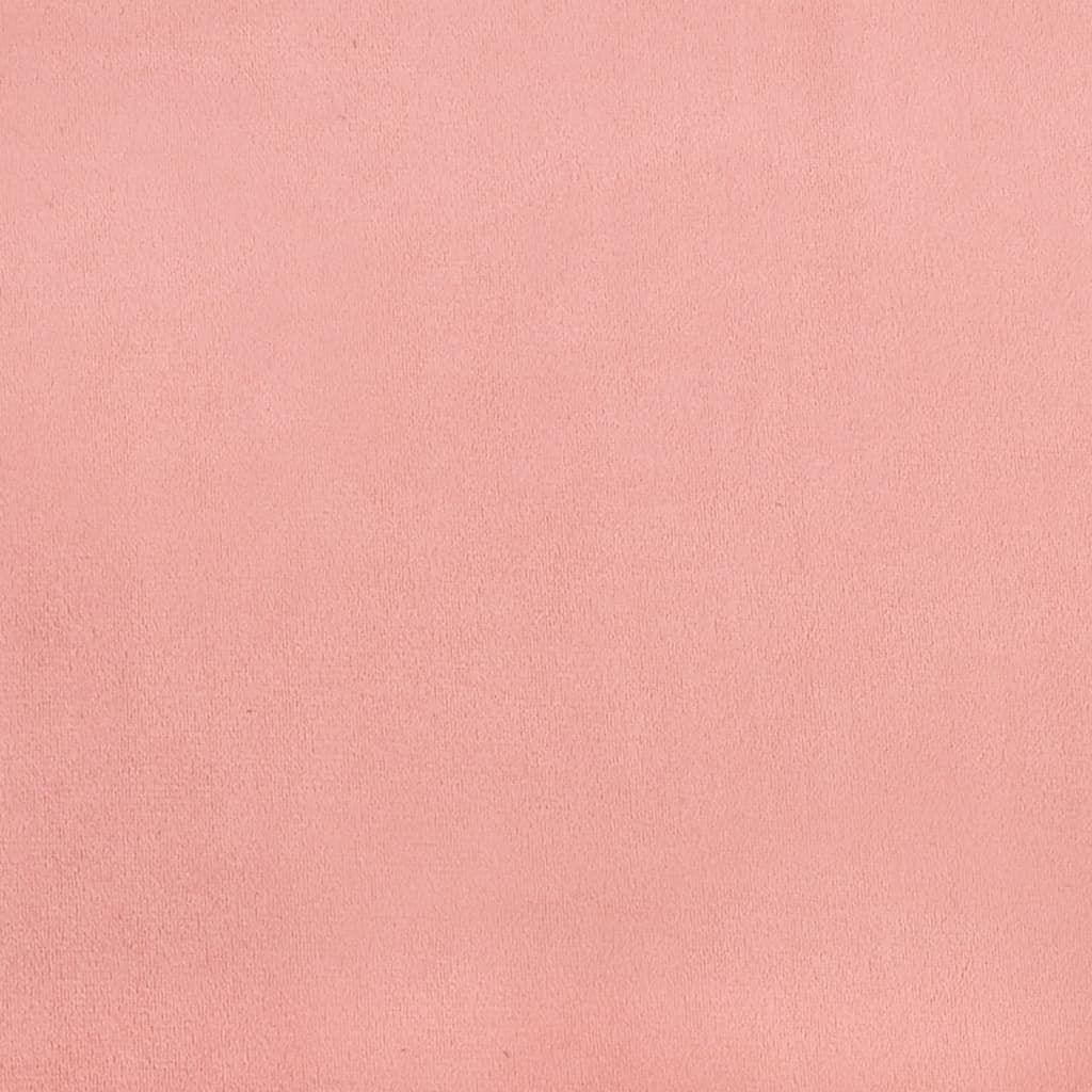 Hoofdbord met randen 103x23x118/128 cm fluweel roze