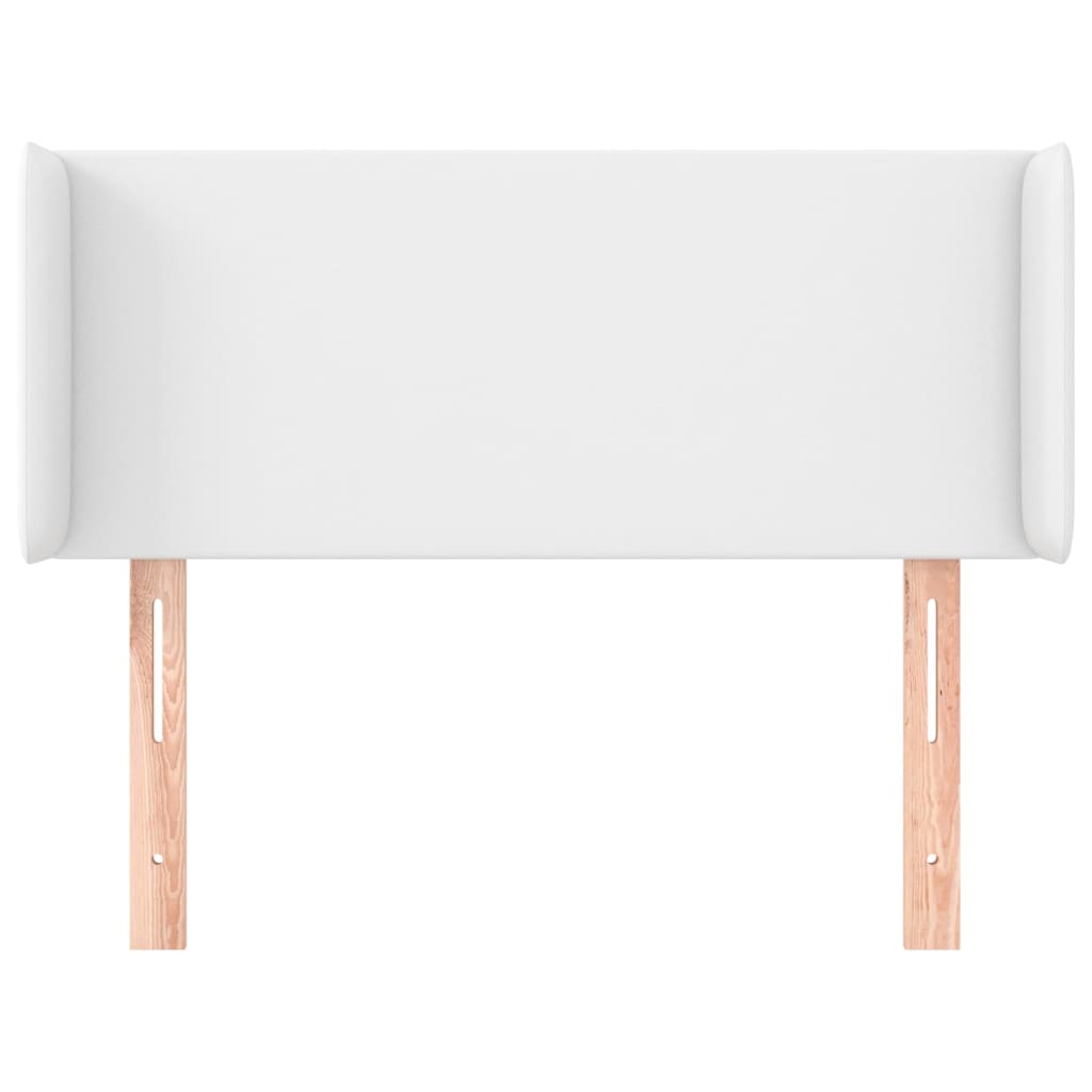 Hoofdbord met randen 93x16x78/88 cm kunstleer wit