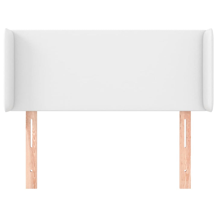 Hoofdbord met randen 93x16x78/88 cm kunstleer wit