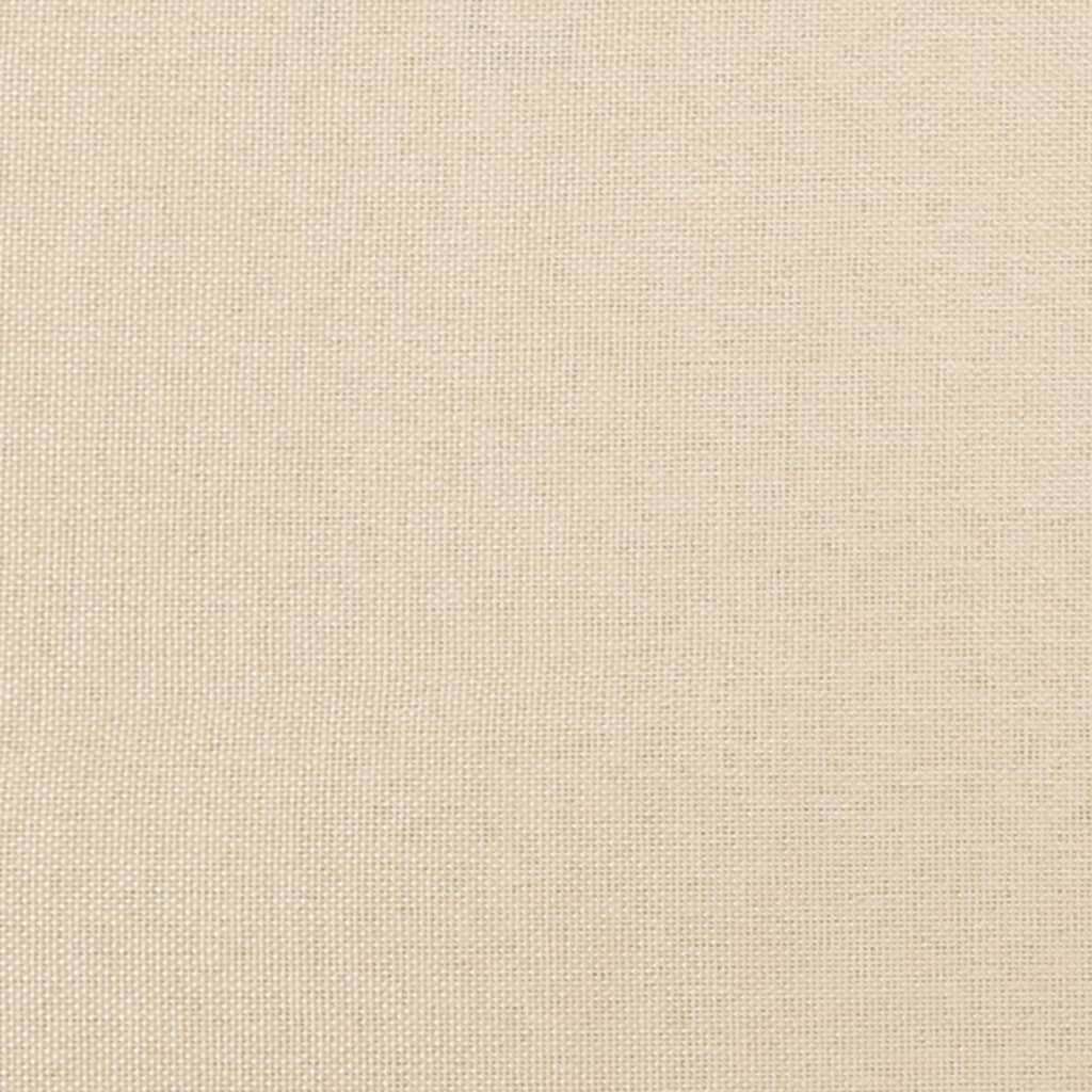 Hoofdbord met randen 103x16x78/88 cm stof crèmekleurig