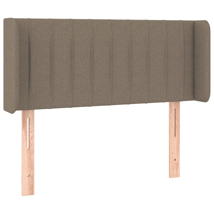 Hoofdbord met randen 93x16x78/88 cm stof taupe