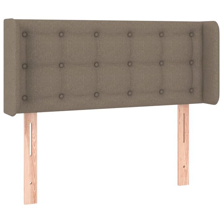 Hoofdbord met randen 83x16x78/88 cm stof taupe