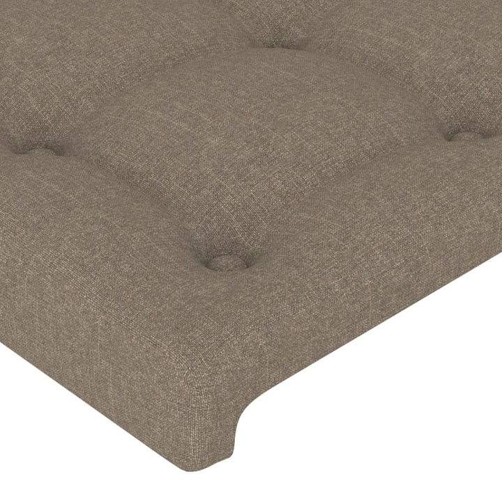 Hoofdbord met randen 83x16x78/88 cm stof taupe