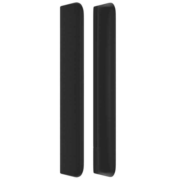 Hoofdbord met randen 103x16x118/128 cm kunstleer zwart