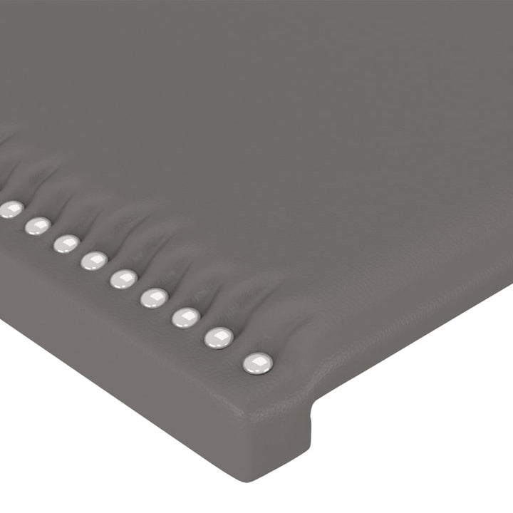 Hoofdbord met randen 103x16x118/128 cm kunstleer grijs