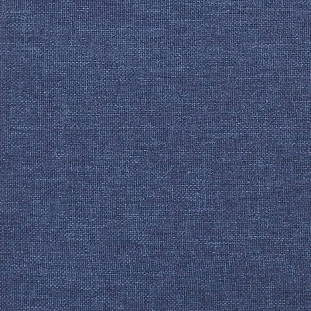 Hoofdbord met randen 163x16x118/128 cm stof blauw