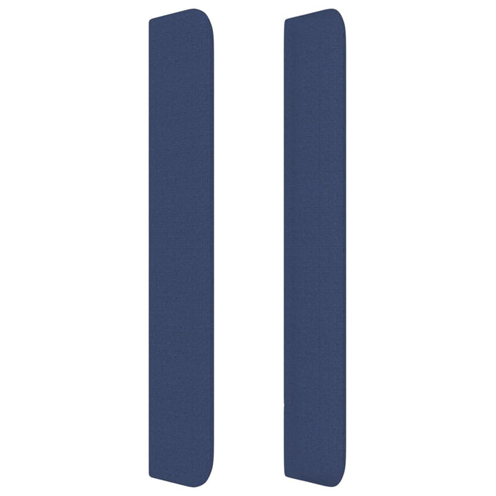 Hoofdbord met randen 103x16x118/128 cm stof blauw