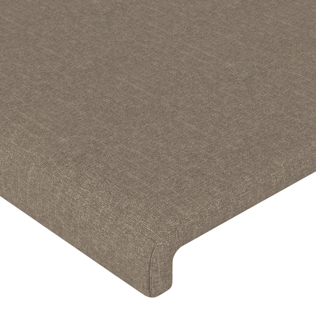 Hoofdbord LED 160x5x78/88 cm stof taupe