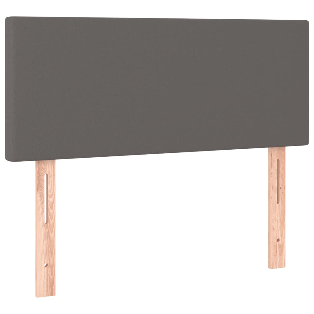 Hoofdbord LED 80x5x78/88 cm kunstleer grijs