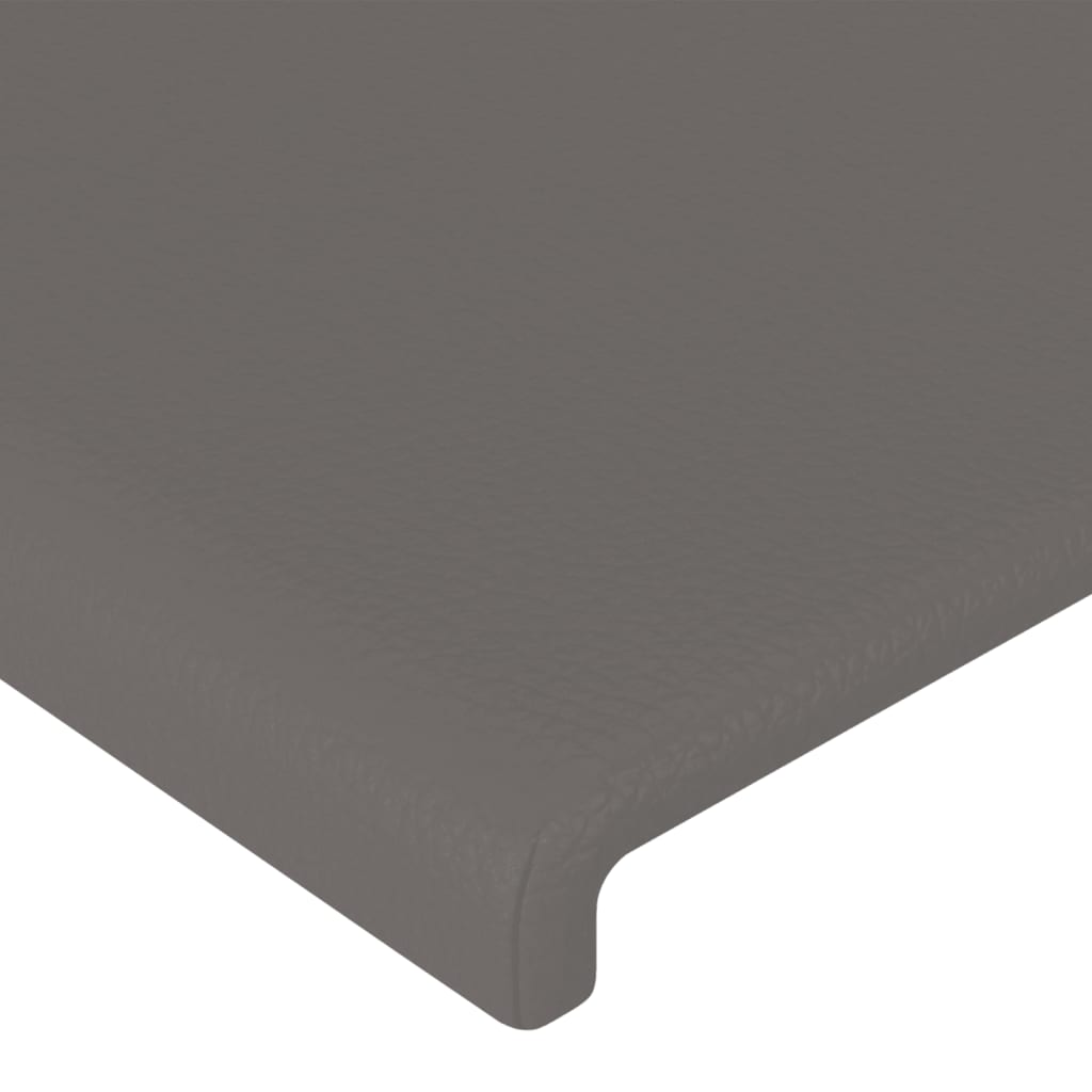 Hoofdbord LED 80x5x78/88 cm kunstleer grijs