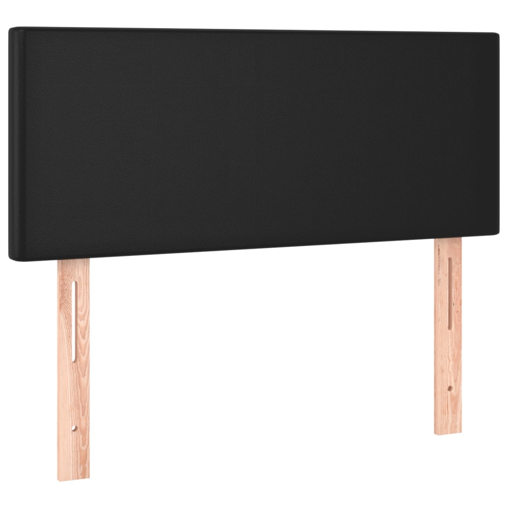 Hoofdbord LED 90x5x78/88 cm kunstleer zwart