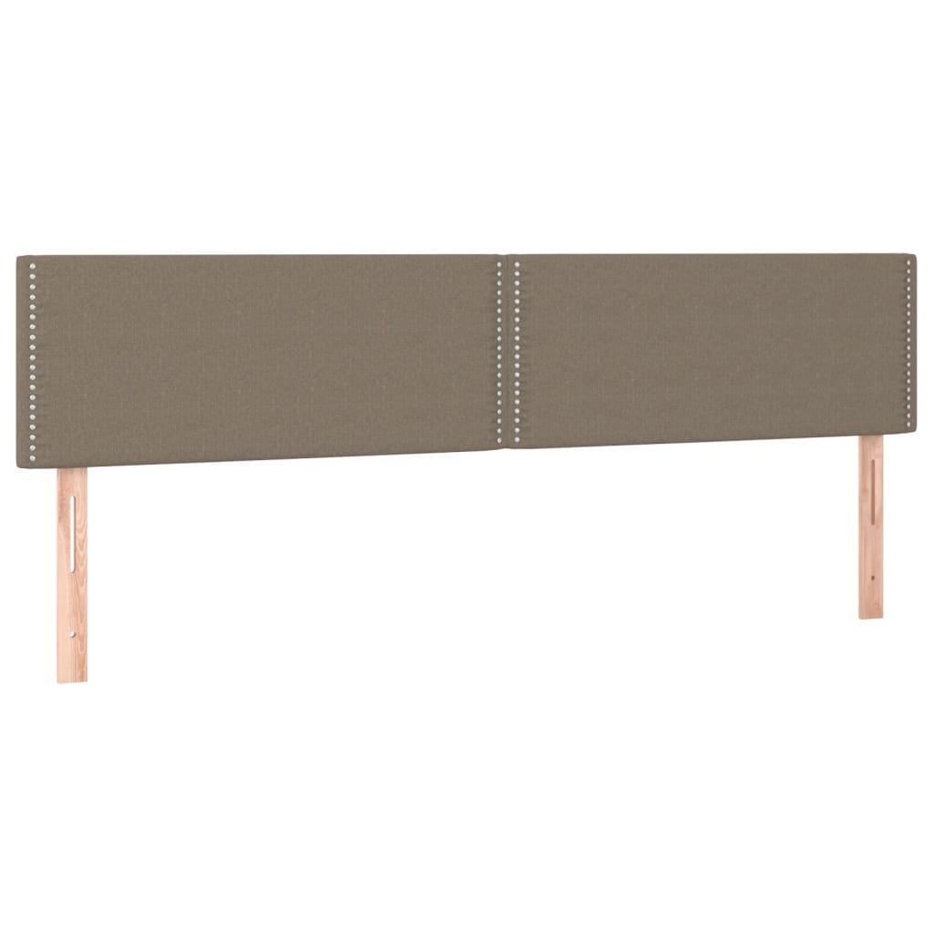 Hoofdbord LED 200x5x78/88 cm stof taupe