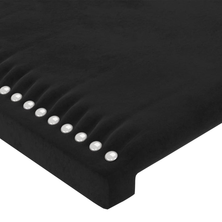 Hoofdbord LED 80x5x78/88 cm fluweel zwart
