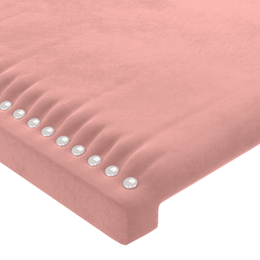 Hoofdbord LED 80x5x78/88 cm fluweel roze