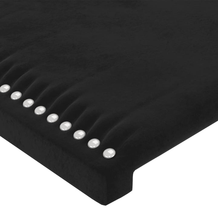 Hoofdbord LED 90x5x78/88 cm fluweel zwart