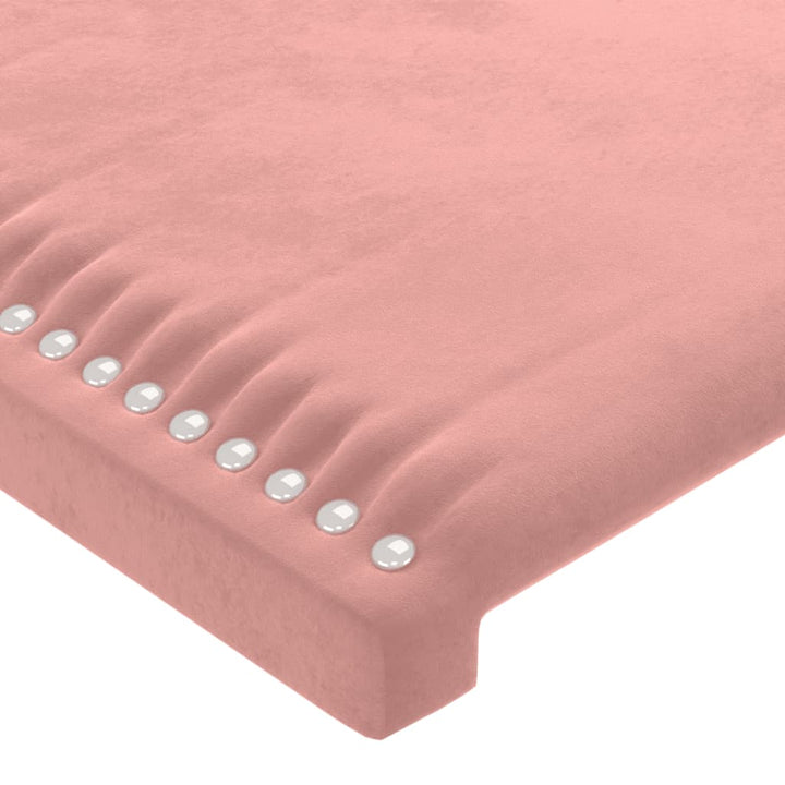 Hoofdbord LED 90x5x78/88 cm fluweel roze
