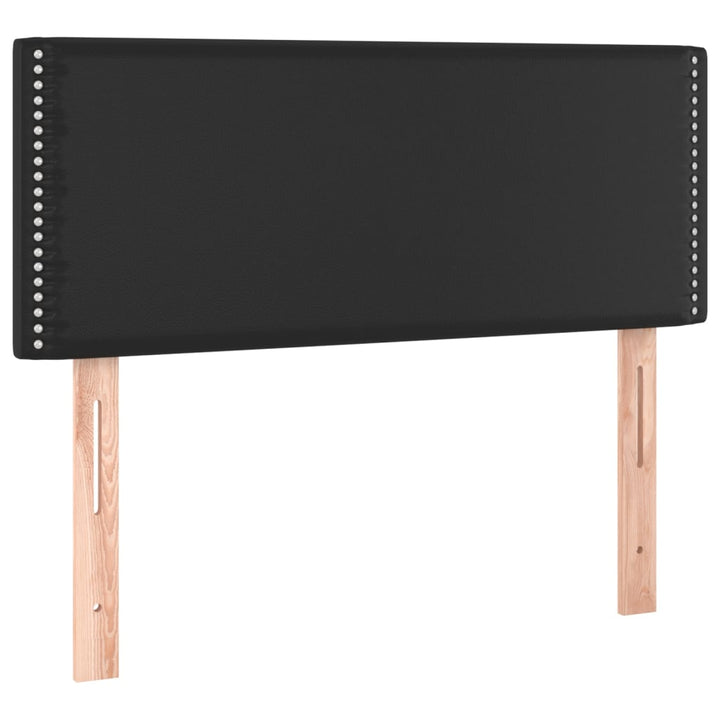 Hoofdbord LED 80x5x78/88 cm kunstleer zwart