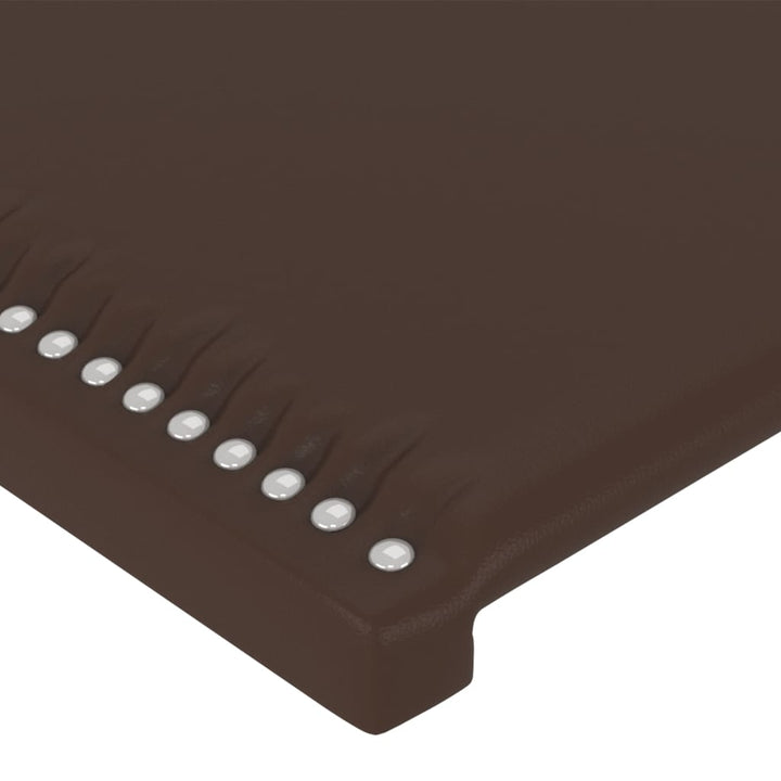 Hoofdbord LED 80x5x78/88 cm kunstleer bruin
