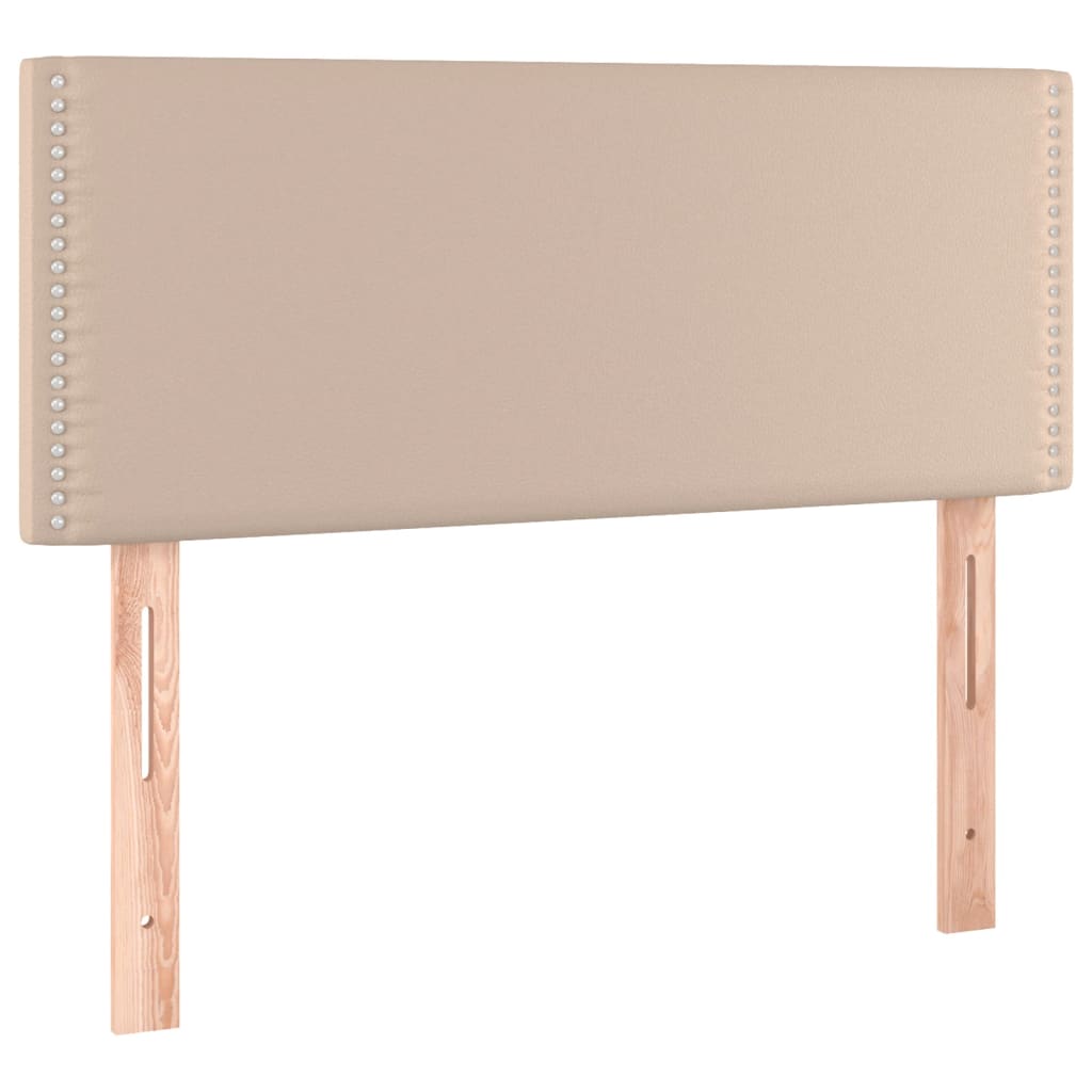 Hoofdbord LED 80x5x78/88 cm kunstleer cappuccinokleurig