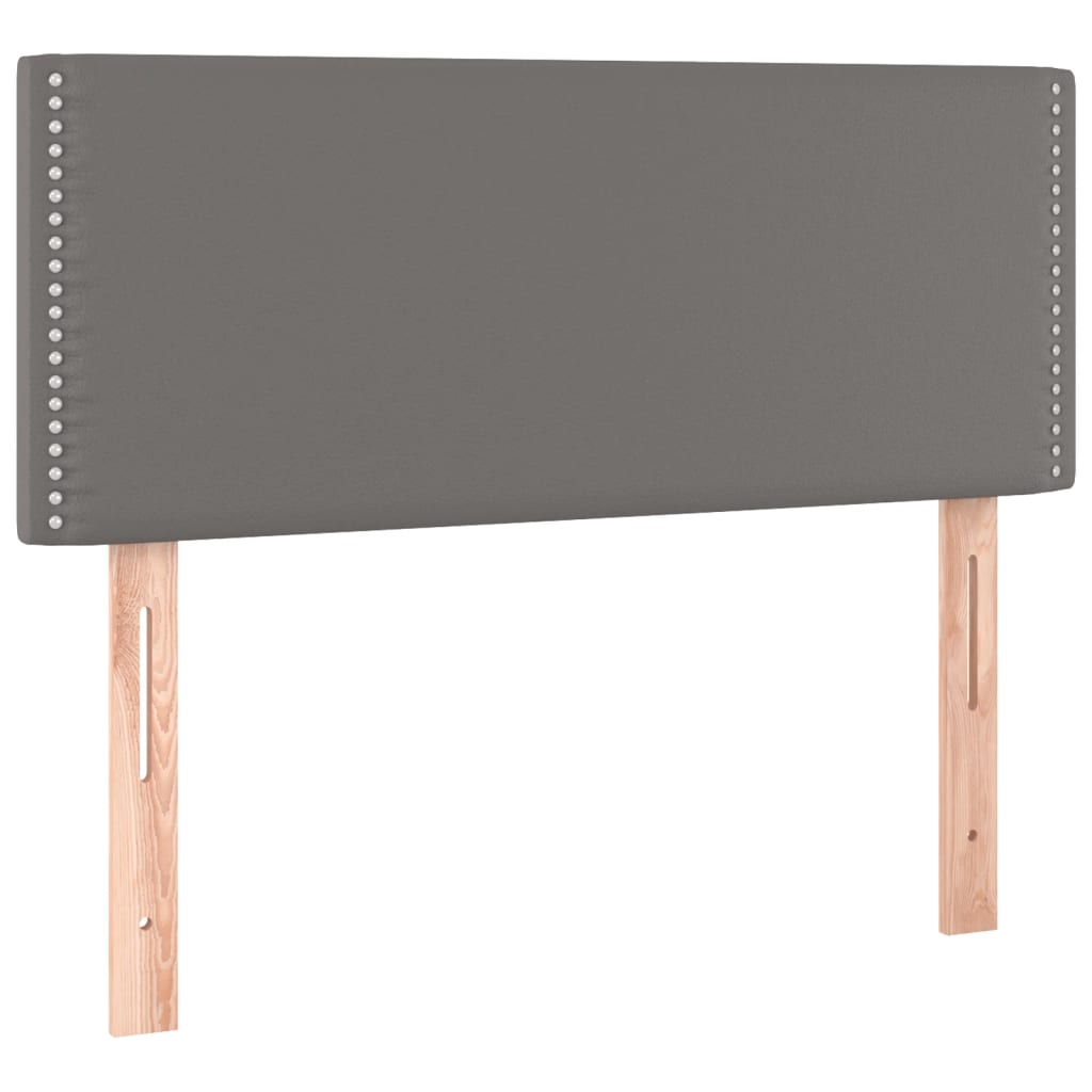 Hoofdbord LED 90x5x78/88 cm kunstleer grijs