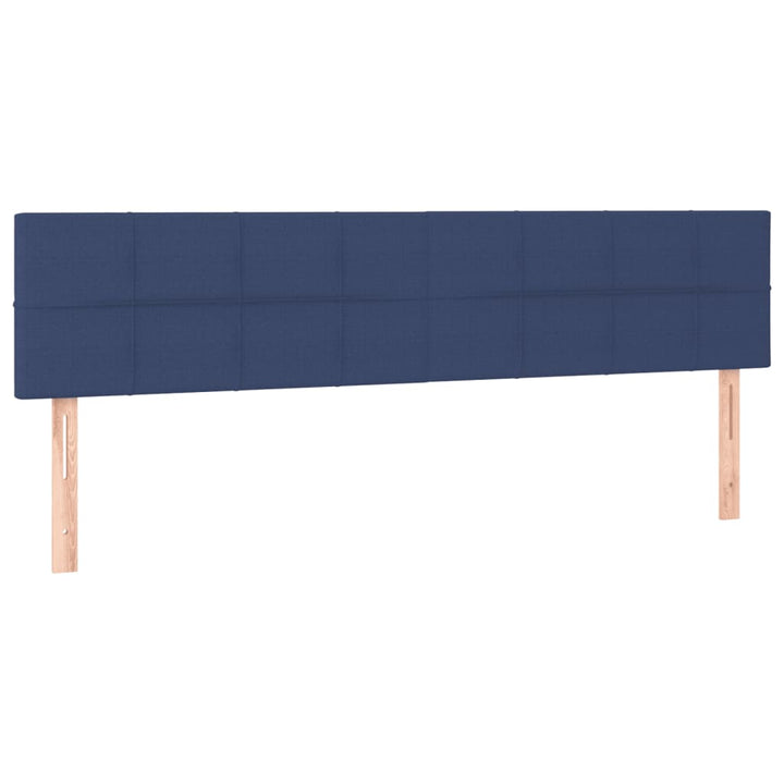 Hoofdbord LED 160x5x78/88 cm stof blauw