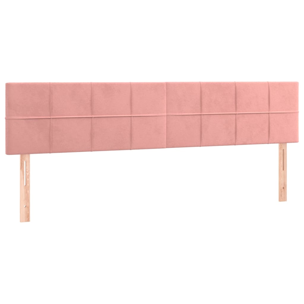 Hoofdbord LED 160x5x78/88 cm fluweel roze