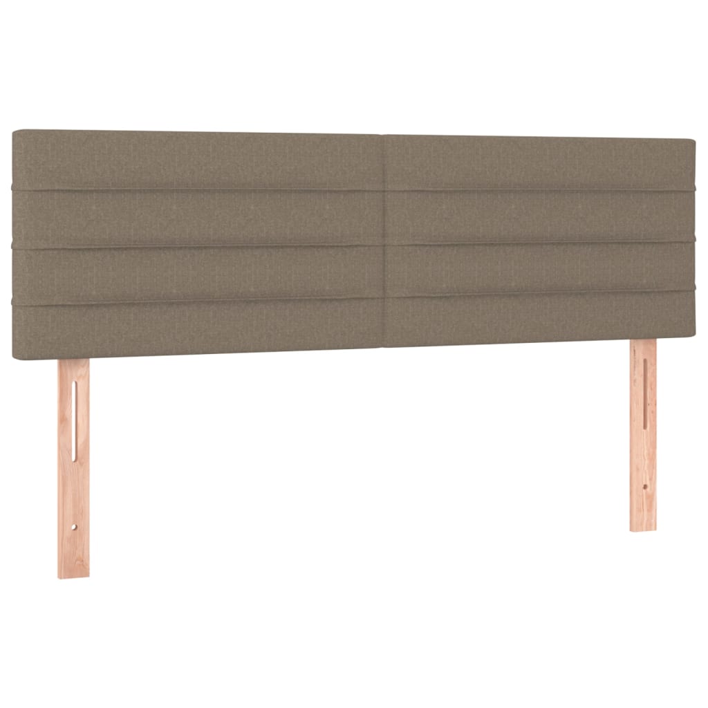 Hoofdbord LED 144x5x78/88 cm stof taupe