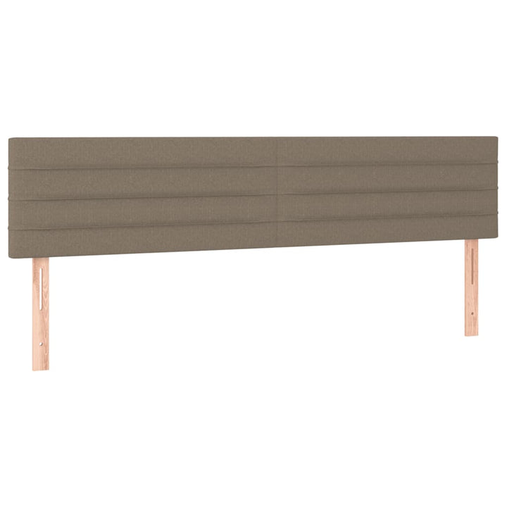 Hoofdbord LED 200x5x78/88 cm stof taupe