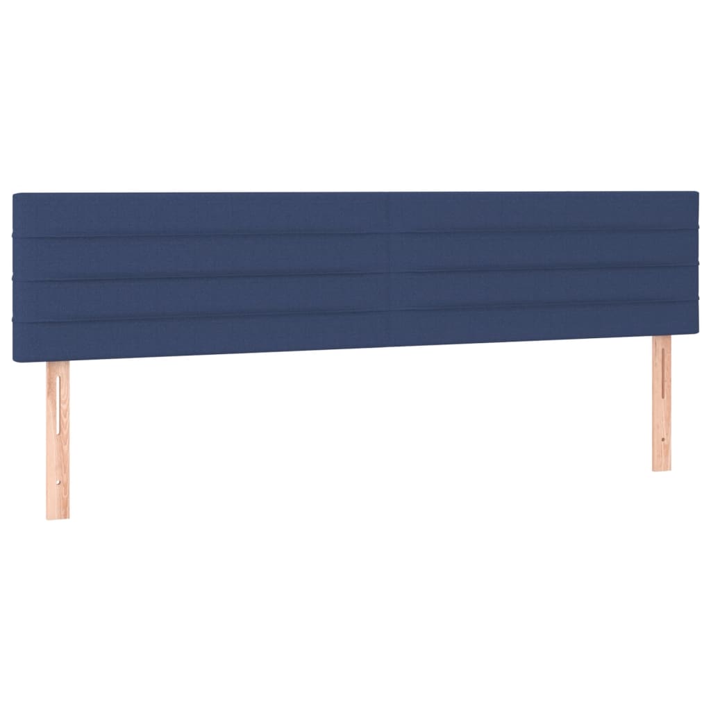 Hoofdbord LED 200x5x78/88 cm stof blauw