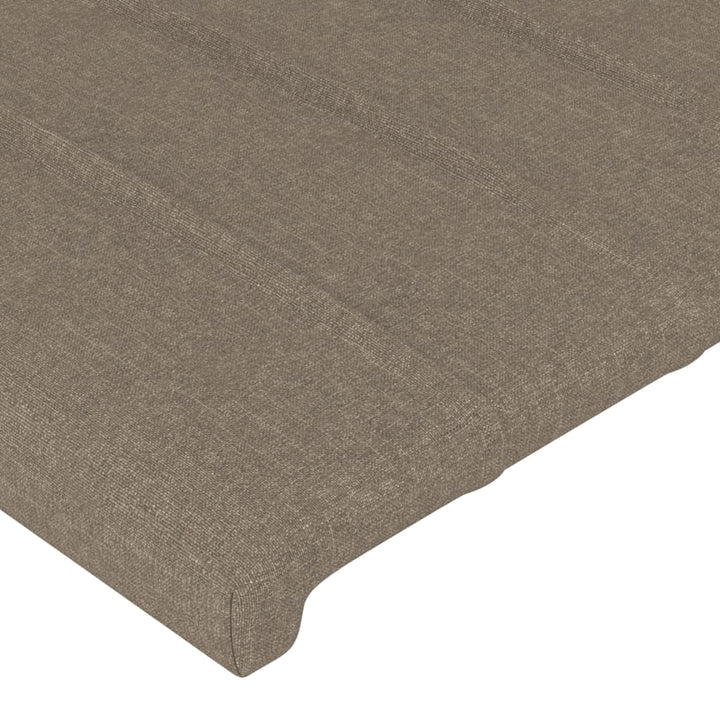 Hoofdbord LED 100x5x78/88 cm stof taupe