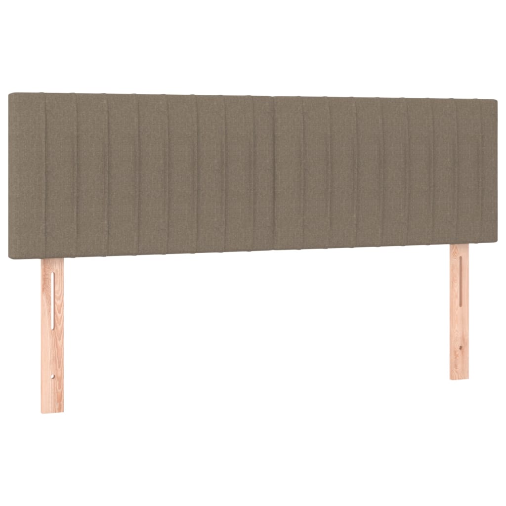 Hoofdbord LED 144x5x78/88 cm stof taupe