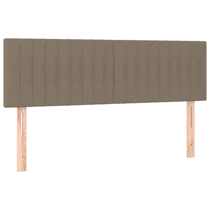 Hoofdbord LED 144x5x78/88 cm stof taupe