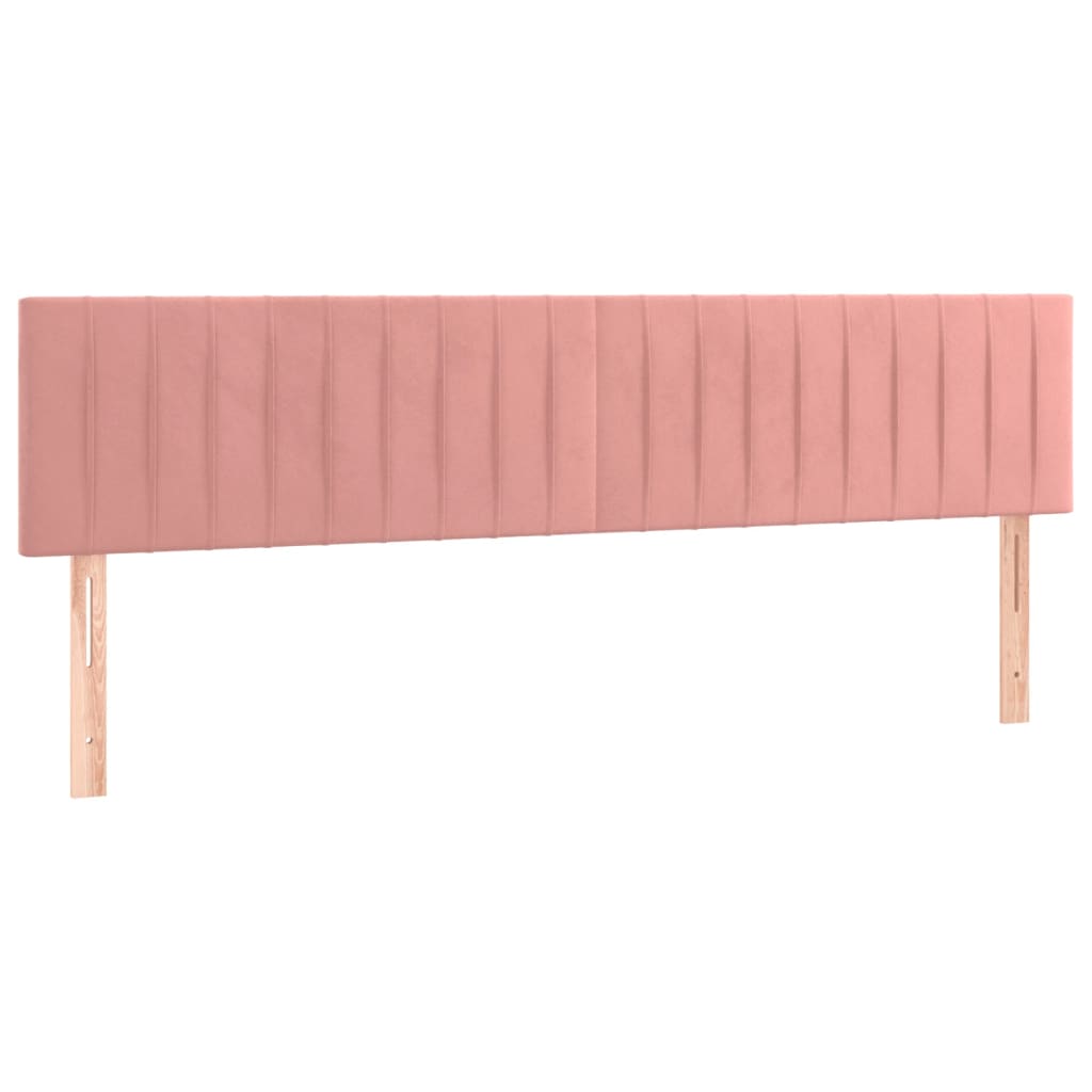 Hoofdbord LED 180x5x78/88 cm fluweel roze