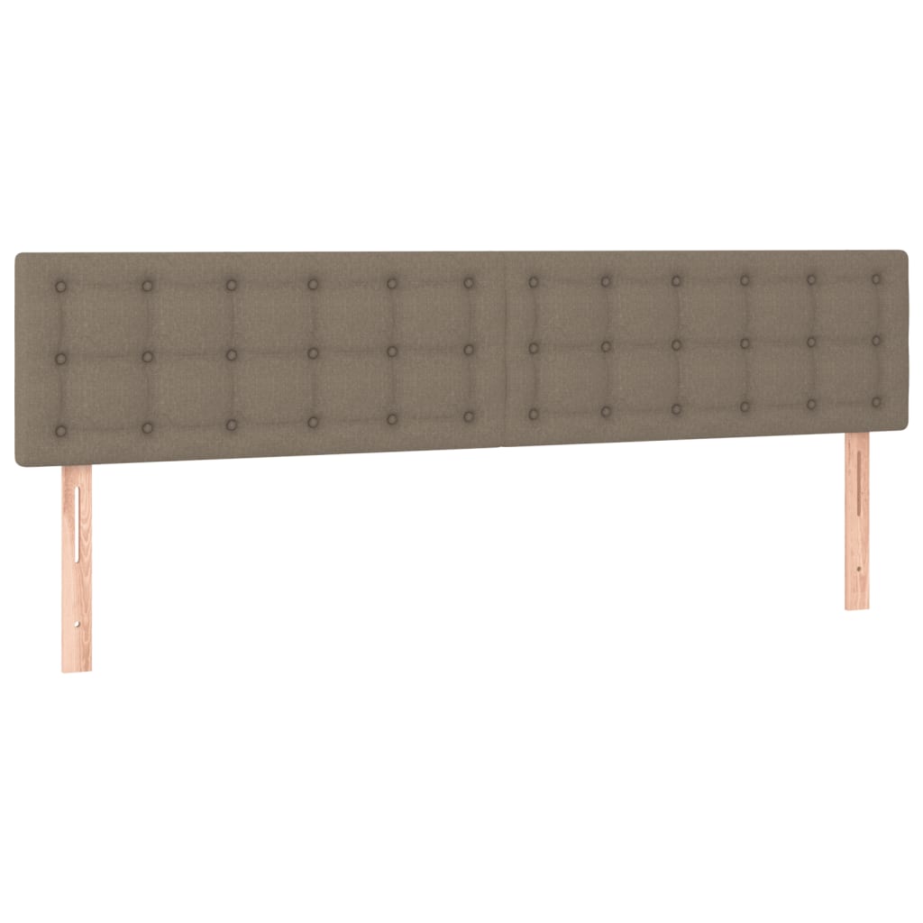 Hoofdbord LED 180x5x78/88 cm stof taupe