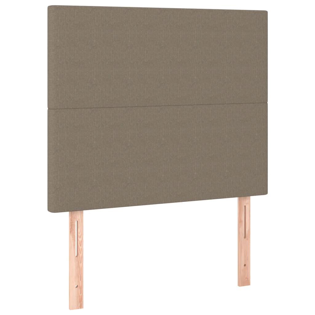 Hoofdbord LED 80x5x118/128 cm stof taupe