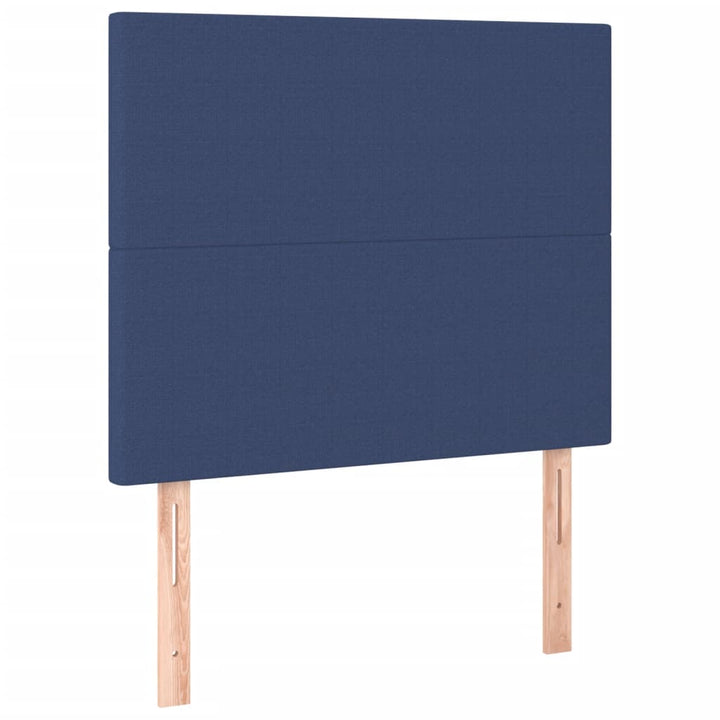 Hoofdbord LED 90x5x118/128 cm stof blauw