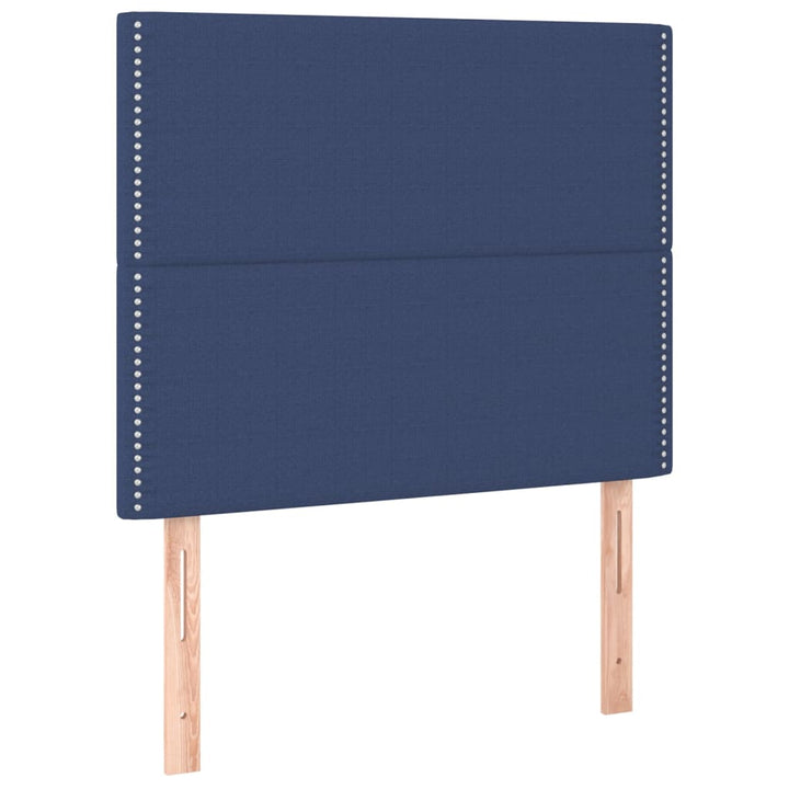 Hoofdbord LED 90x5x118/128 cm stof blauw