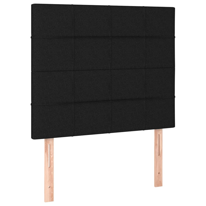 Hoofdbord LED 80x5x118/128 cm stof zwart
