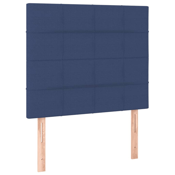 Hoofdbord LED 100x5x118/128 cm stof blauw