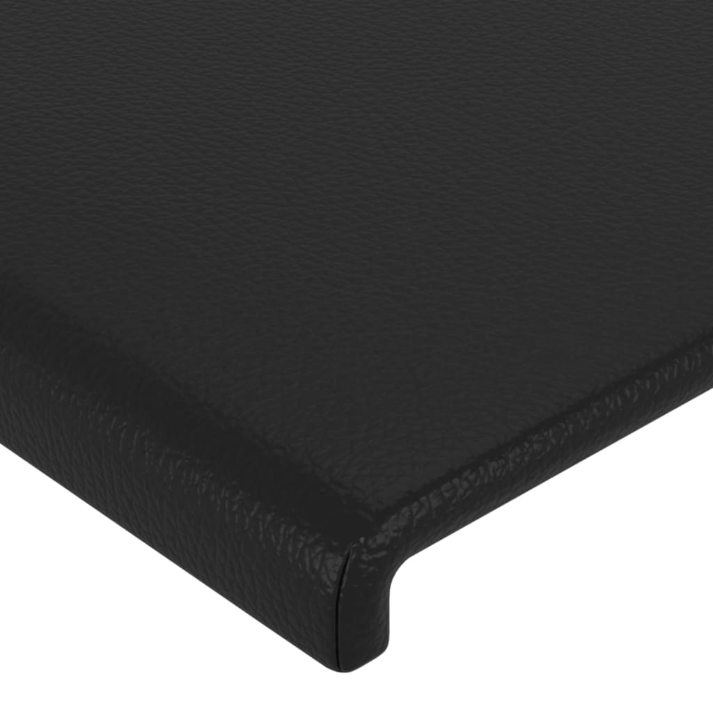 Hoofdbord LED 147x16x78/88 cm kunstleer zwart