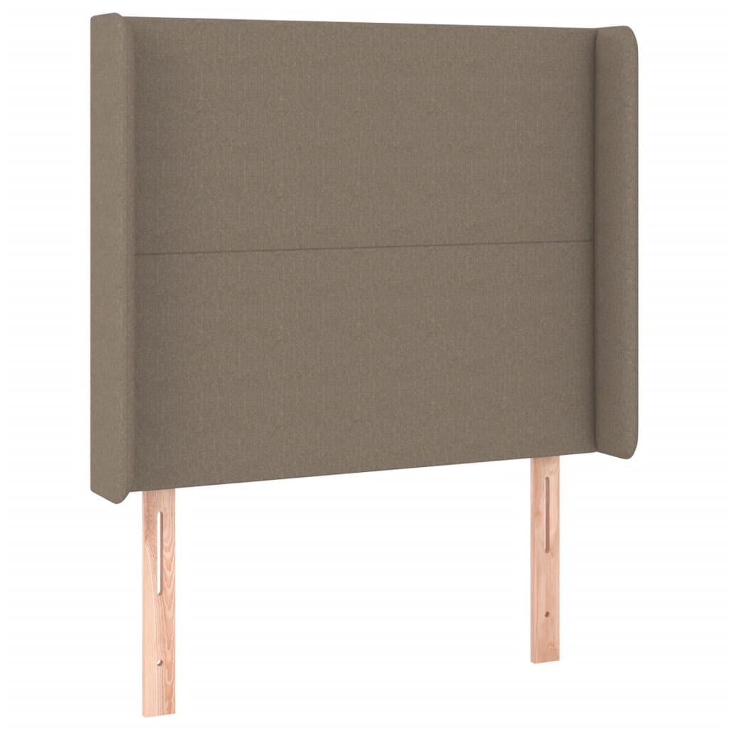 Hoofdbord LED 83x16x118/128 cm stof taupe