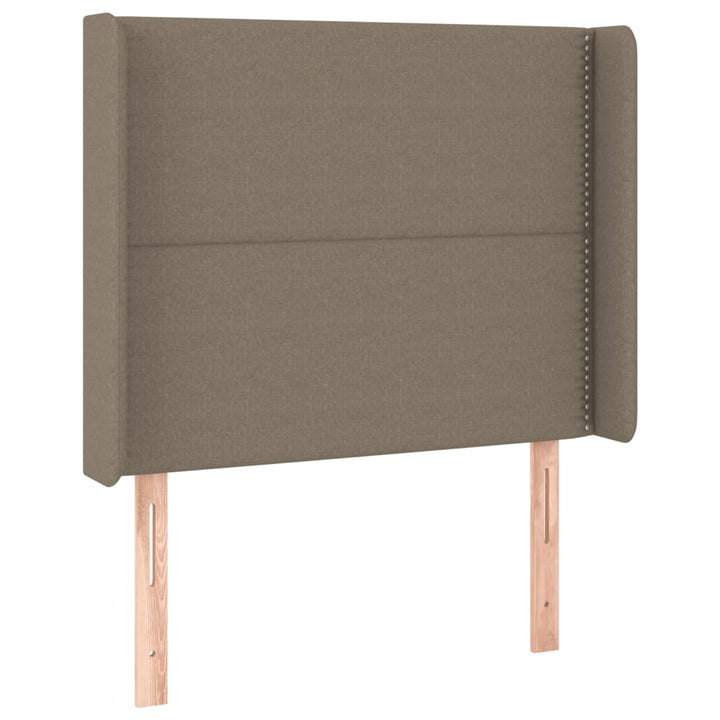 Hoofdbord LED 103x16x118/128 cm stof taupe