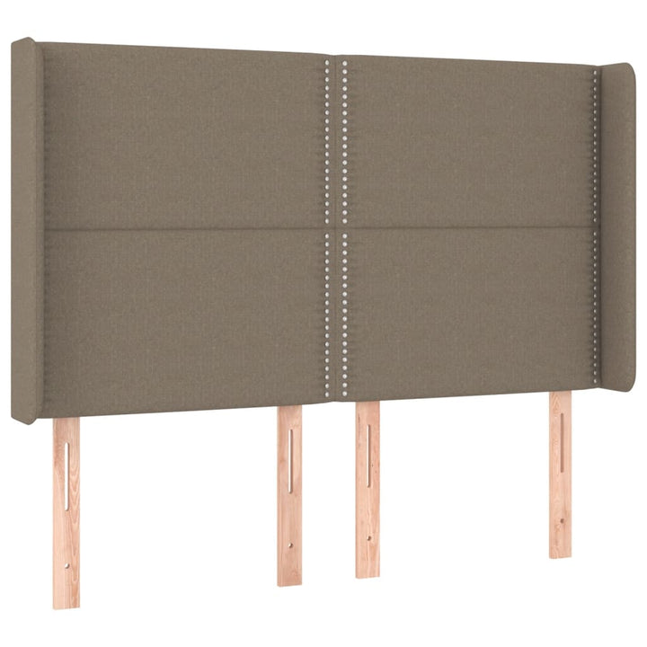 Hoofdbord LED 147x16x118/128 cm stof taupe