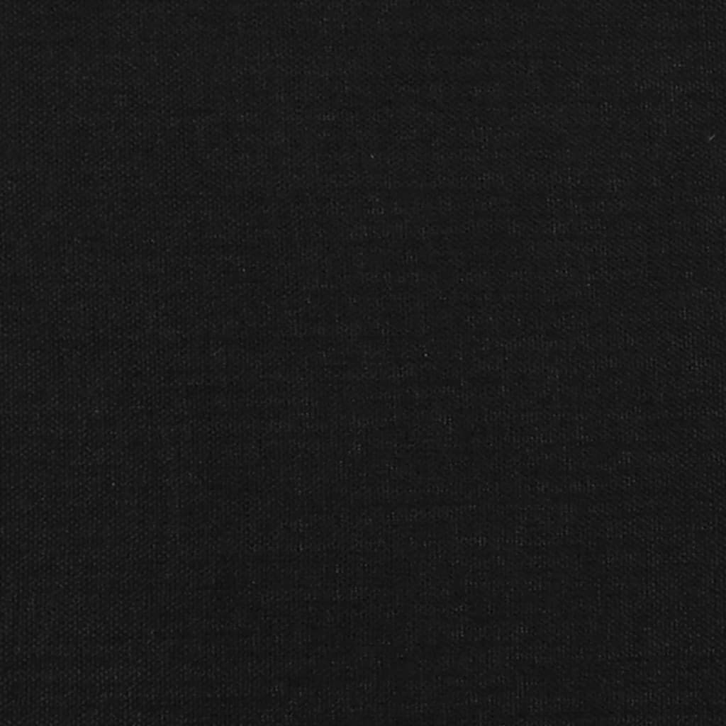 Bedframe met hoofdeinde stof zwart 140x200 cm