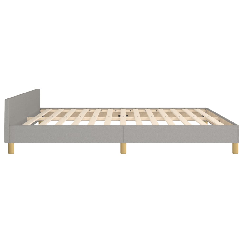 Bedframe met hoofdeinde stof lichtgrijs 180x200 cm