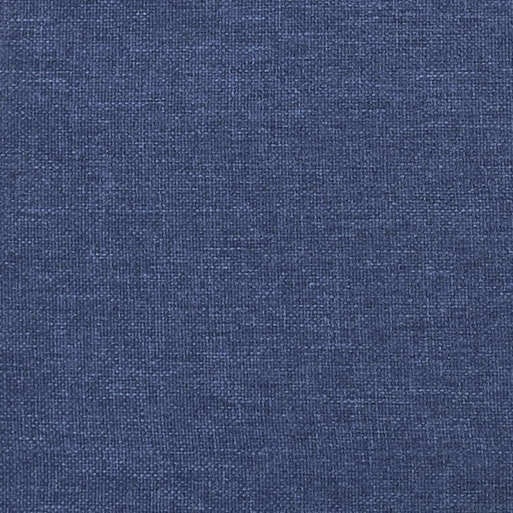 Bedframe met hoofdeinde stof blauw 200x200 cm