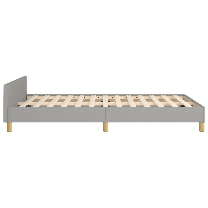 Bedframe met hoofdeinde stof lichtgrijs 120x200 cm